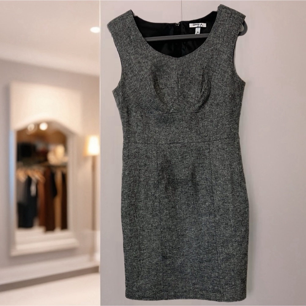 Corey P. Women’s Size 10 Gray Sleeveless LINEN-Blend Dress - Picture 4 of 8
